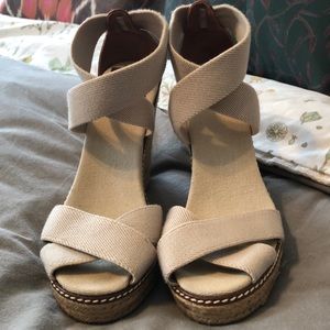 Tory Burch Adonis Crisscross Espadrille Wedges